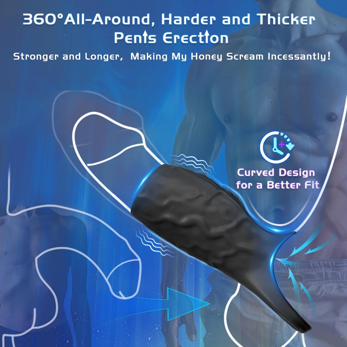 360° All-around Penis Sleeve Penis Extender Trainer