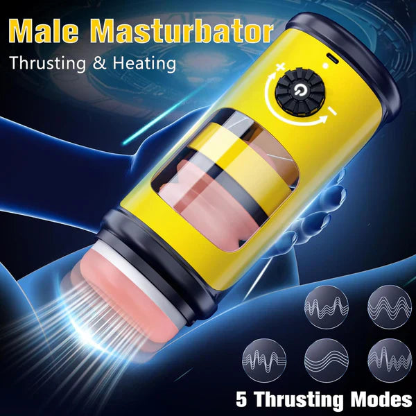 Infinitely Variable Speed Automatic Masturbator with 5 Thrusting & Heating Modes