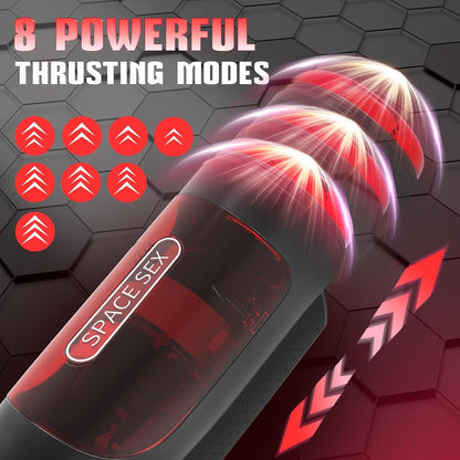 Automatic Masturbator Sex Machine Stroker with 10 Vibrating & 8 Thrusting