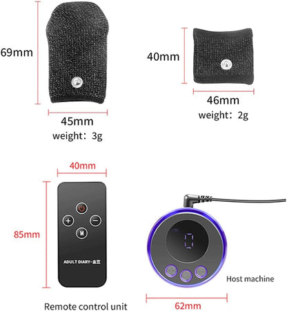 E-stim Penis Rings Glans Trainer Stimulator with 8 Shock Modes & 19 Shock Intensities