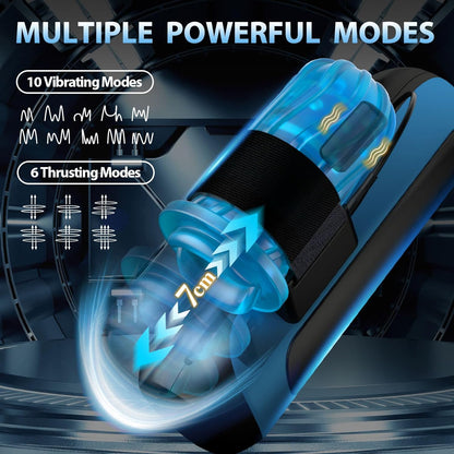 10 Vibrating 6 Thrusting 5 Shifting Modes Modes Automatic Penis Pump Stroker