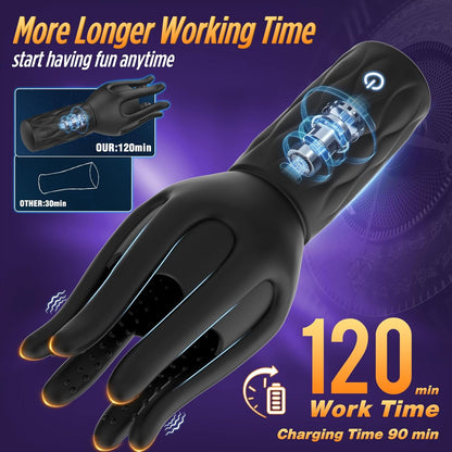360° Wrapped Tentacle Penis Trainer Vibrator Stroker with 3 Strength 7 Vibration Modes