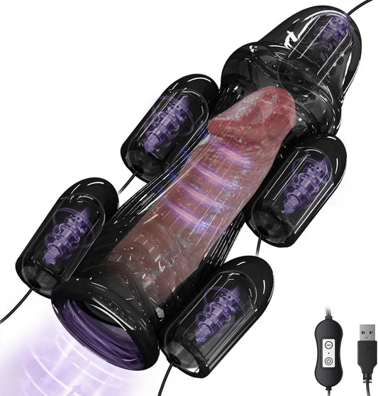 Vacuum Penis Trainer Vibrator Extender Masturbator with 5 Vibration Modes