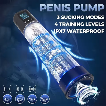 Smart Automatic Penis Pump Vacuum Enlarger with 5 Powerful Suction Modes