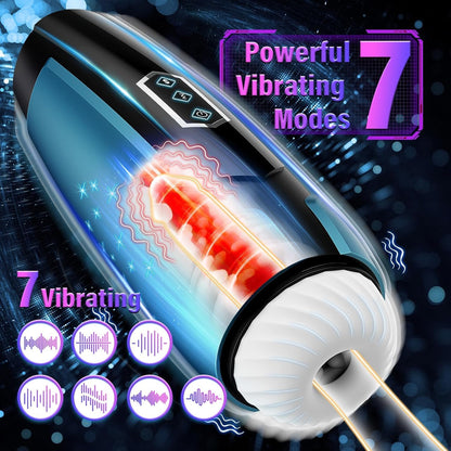 Automatic Masturbator Stroker Pocket Pussy with 7 Thrusting & Vibrating Modes