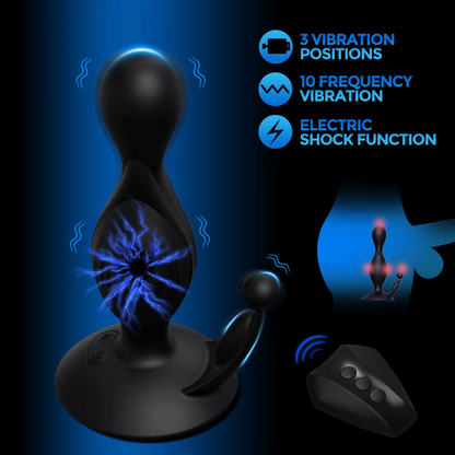 E-stim Pulse Anal Beads Butt Plug Vibrator SM Sex Toys