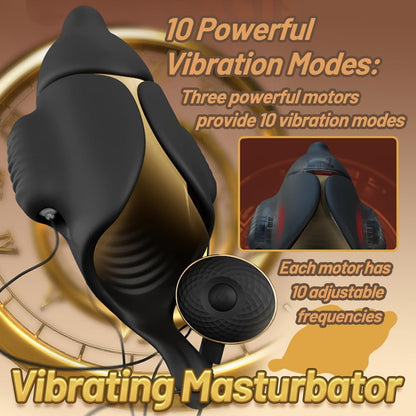 Electric Penis Trainer Glans Vibrator Masturbator with 10 Vibration Modes