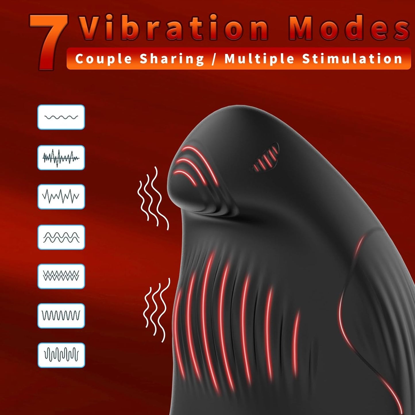 Eagle Shaped Vibrating Cock Ring with 7 Vibration Modes & Remote Control