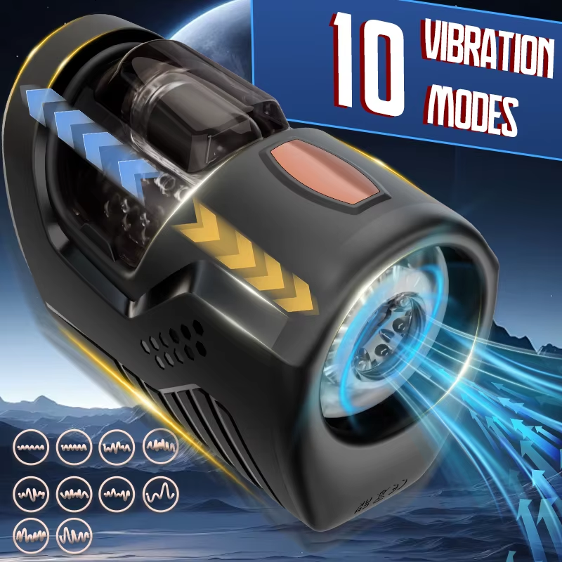 Automatic Masturbator Stroker Blowjob Machine with 10 Thrusting Vibration Modes