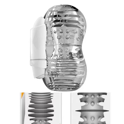360°All-Around Wrapping Penis Trainer Glans Massager with 10 Vibration Modes