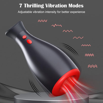 Deep Throat Oral Automatic Male Masturbator Blowjobs Machine with 7 Vibrations