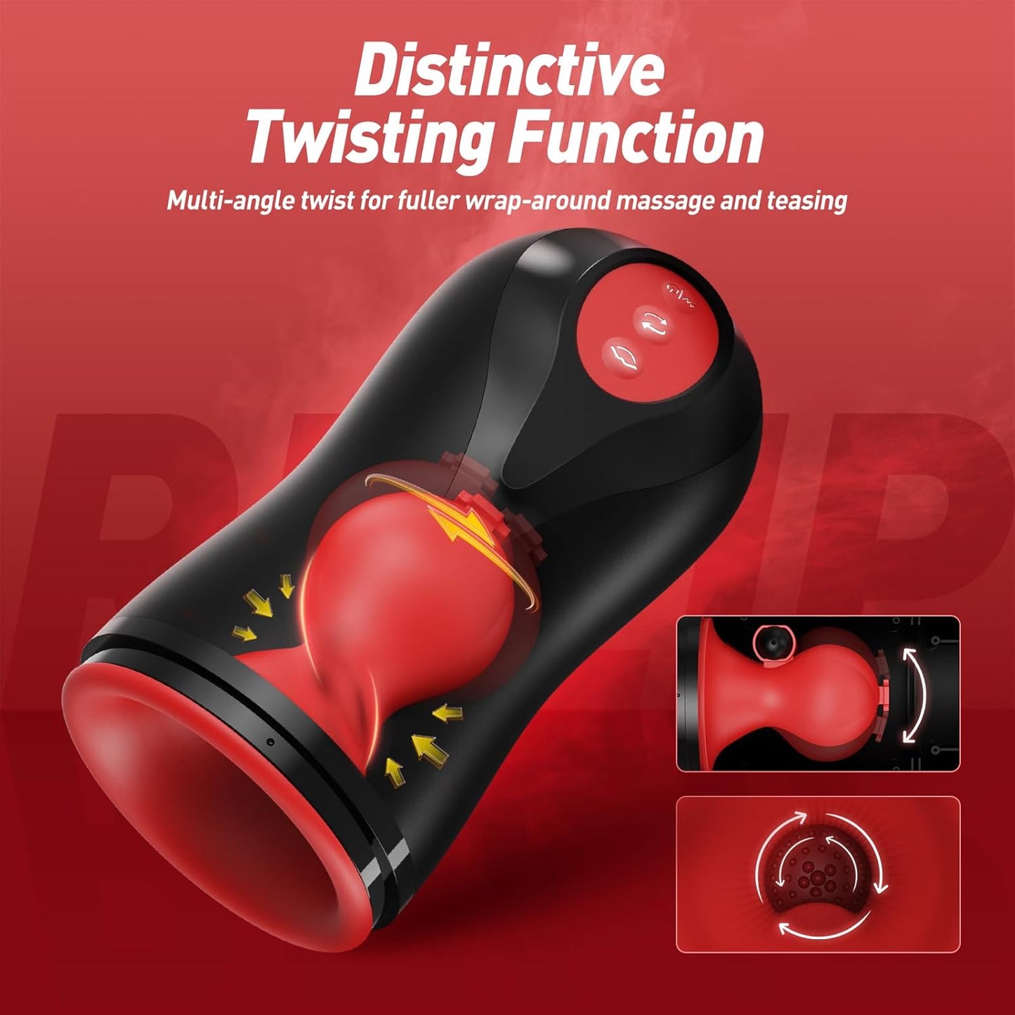 Automatic Masturbator Blowjob Stroker with 3 Swirling 5 Tightening 10 Vibration Modes