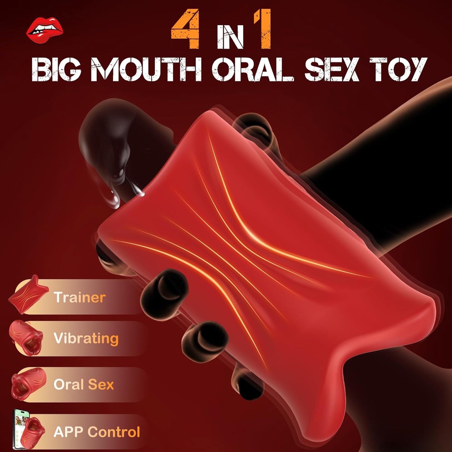 4 IN 1 Adjustable Penis Trainer Vibrator Masturbator with APP & 9 Vibrations