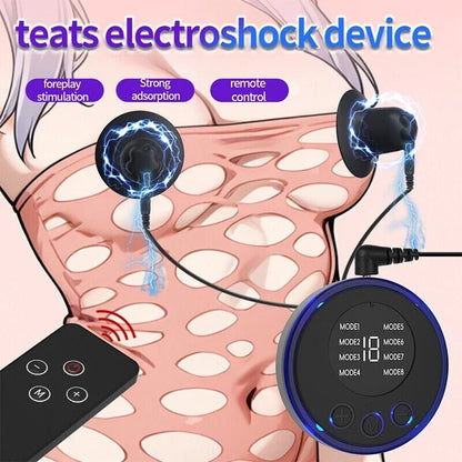 E-stim Nipple Sucker Clitoris Vibrator BDSM with 19 Electrical Stimulation Modes
