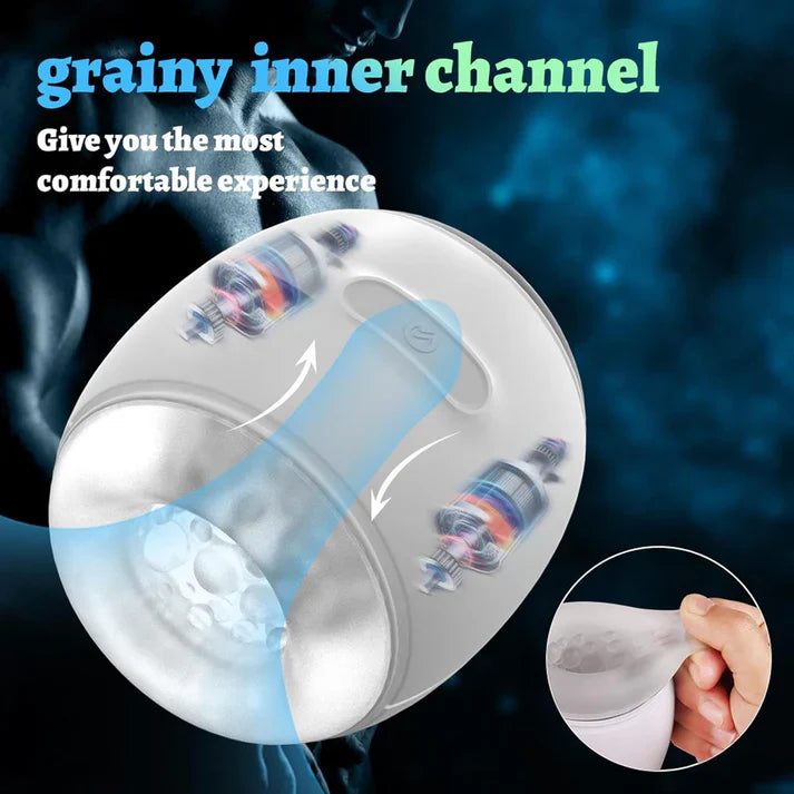 Electric Masturbator Penis Trainer Stimulator Pocket Pussy with 9 Vibration Modes