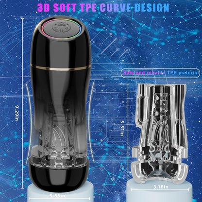 Automatic Masturbator Penis Pump Blowjob with 10 Thrusting & Rotating Modes