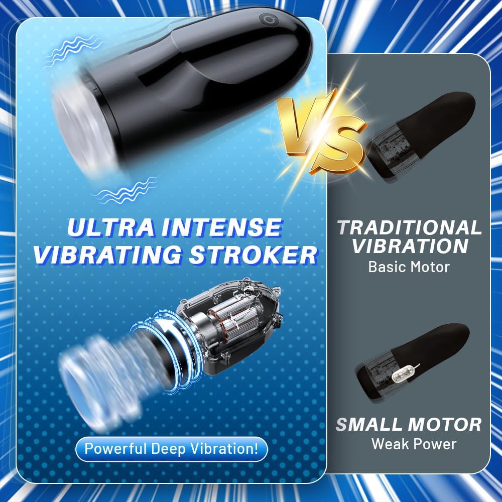 Automatic Masturbator Glans Trainer Blowjob Sroker with 3 Powerful Vibration Modes