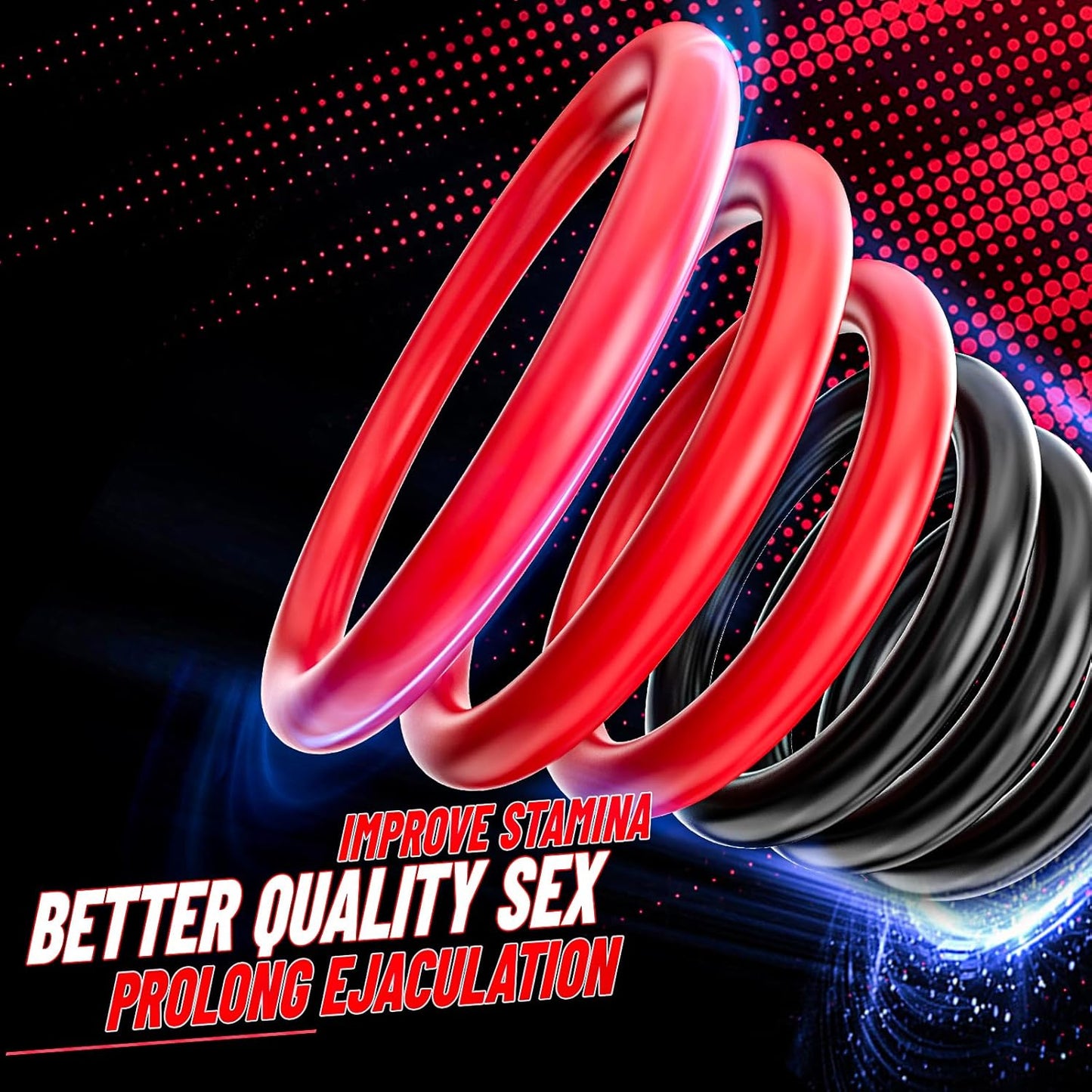 6 Pcs Silicone Cook Ring Penis Trainer Adult Toys