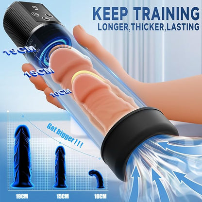 Electric Penis Pump Trainer Enlargement with 9 Sucking & Training Modes