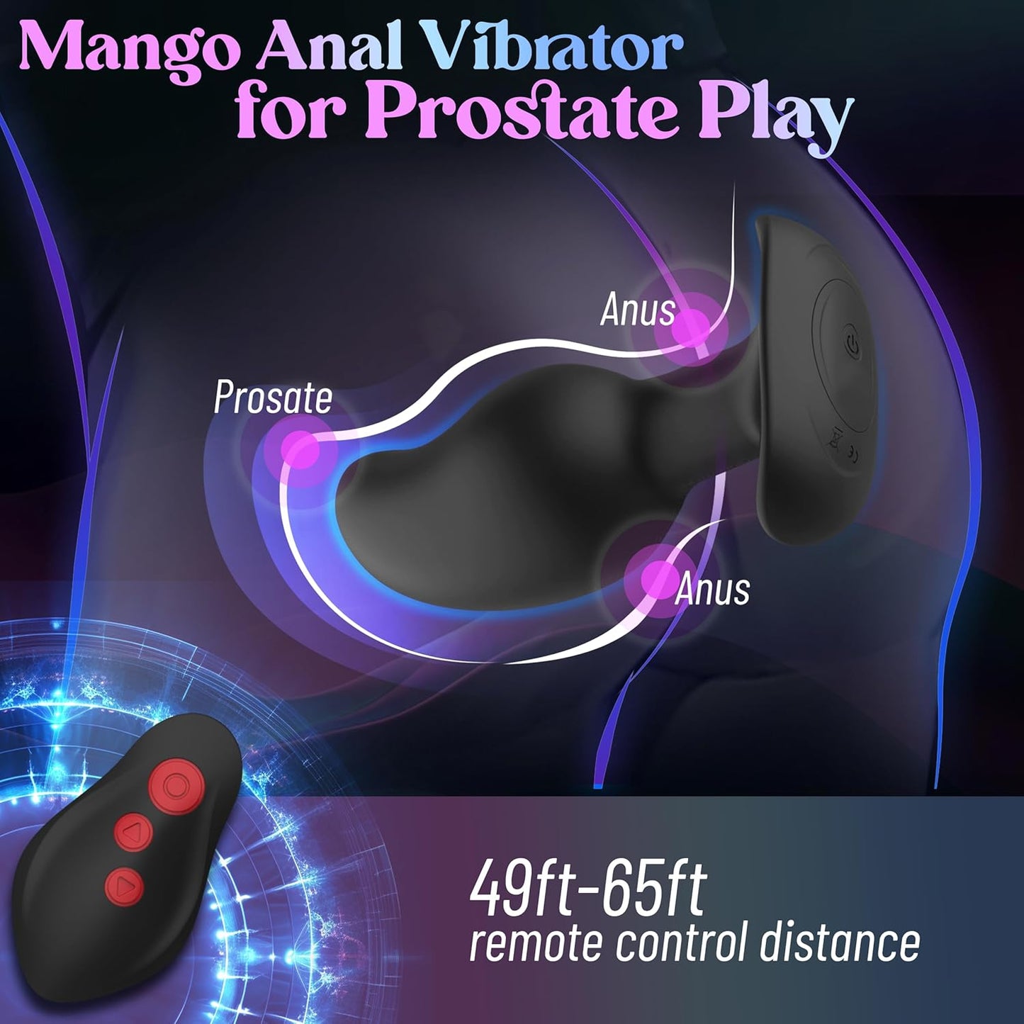 E-stim Butt Plug Prostate Massager Anal Vibrator with 8 Electric Shock & Vibrating Modes
