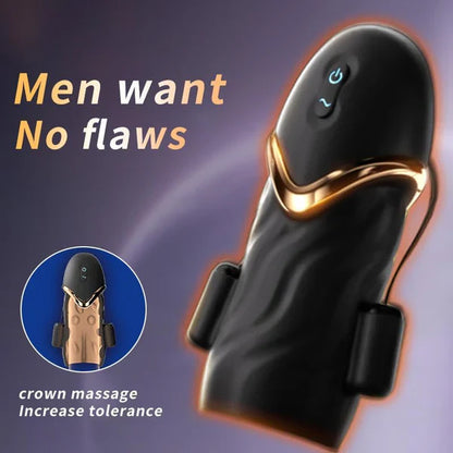 Electric Penis Trainer Vibrator Masturbator with 10 Powerful Vibration Modes