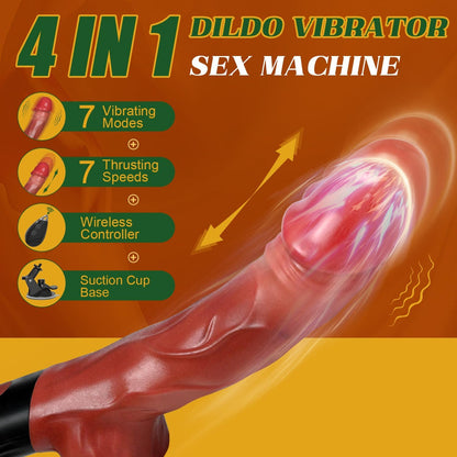 9.8" Realistic Thrusting Dildo Sex Machine with 7 Thrusting & 7 Vibration Modes