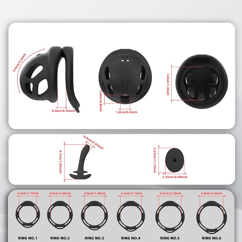 Chastity Cage Urethral Tube Penis Trainer VIbrator with Multiple Vibration Modes