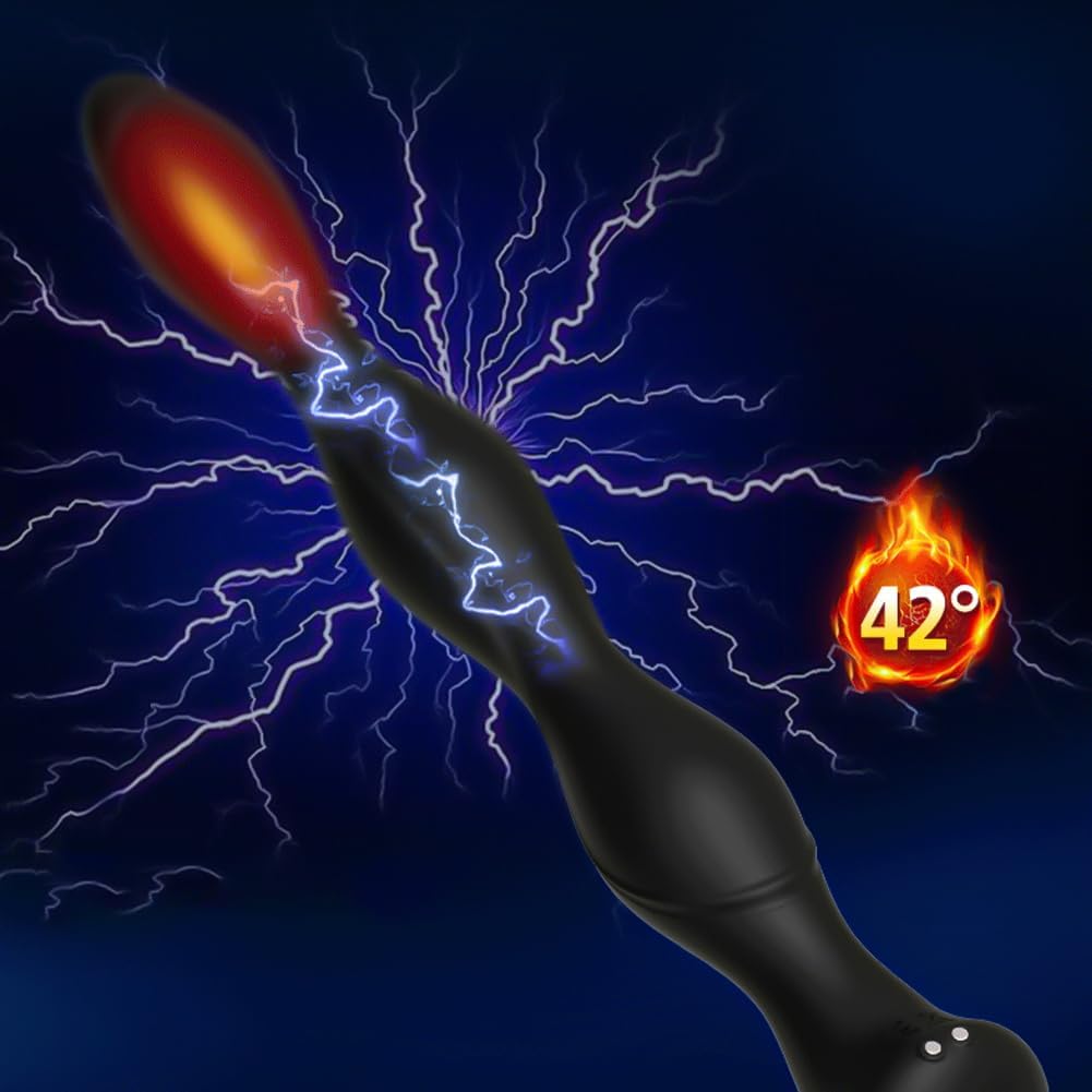 E-stim Anal Vibrator Prostate Massager with 5 Electric Shock Intensities 10 Vibration Modes