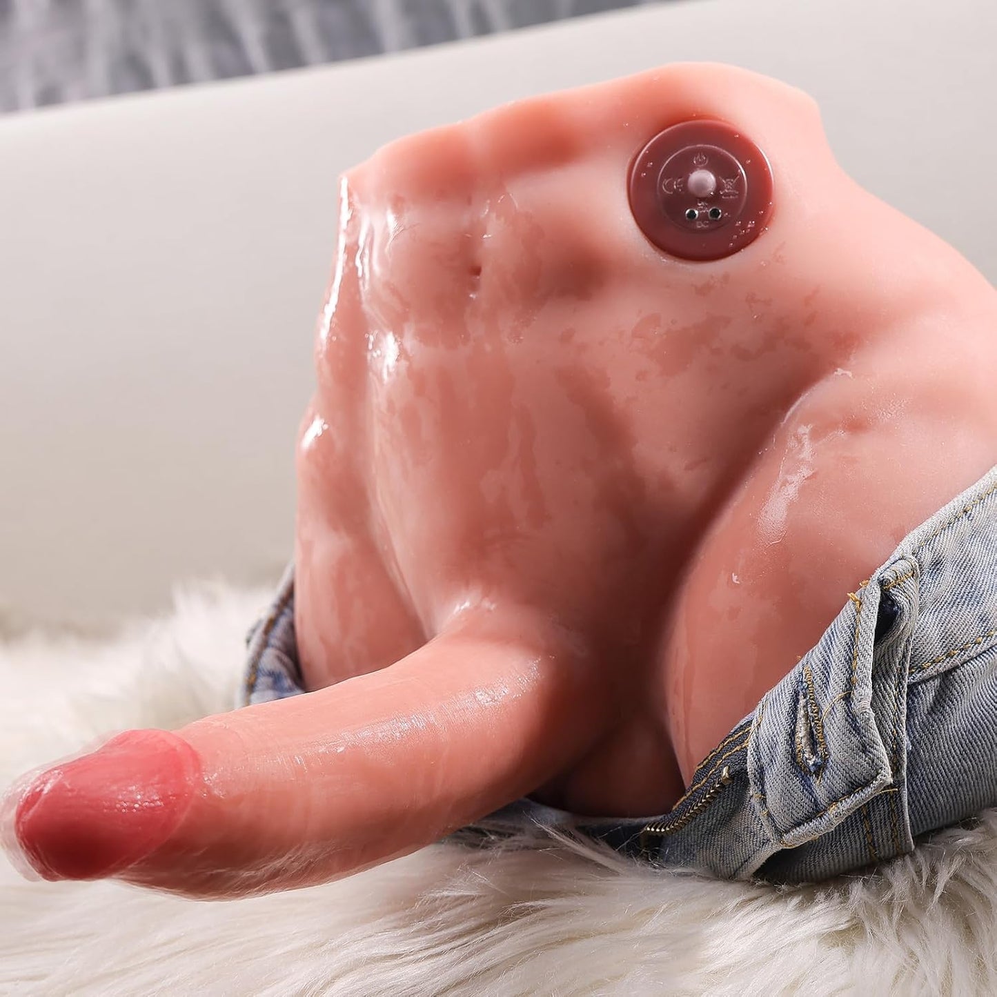 9.7 LB Electric Vibratory Realistic Male Sex Dolls with Thrusting & Vibrating Dildo