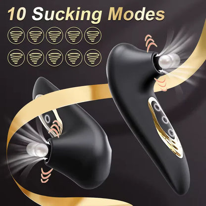 Sucker Clitoris G-spot Vibrator Stimulator Massage with 10 Suction Modes