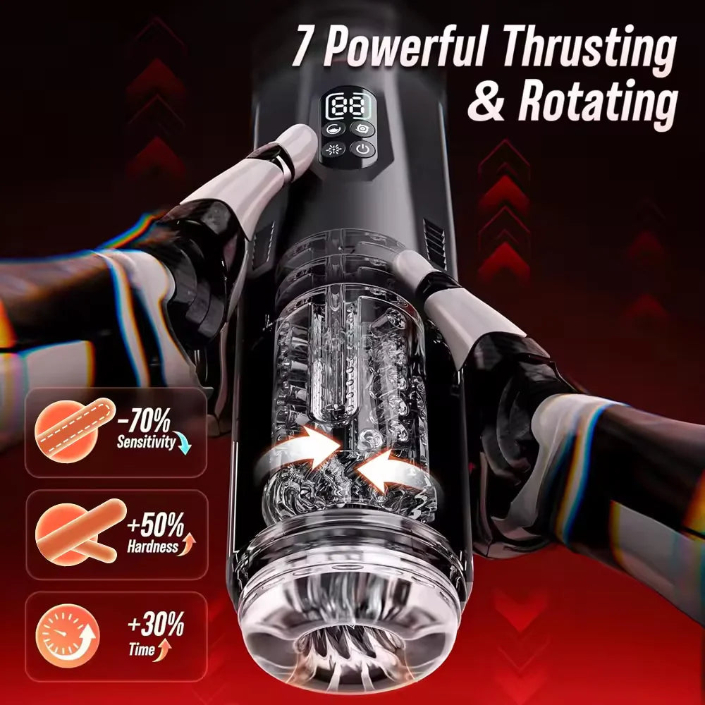Automatic Masturbator Sex Machine Stroker Blowjob with 7 Thrust and Rotation Modes