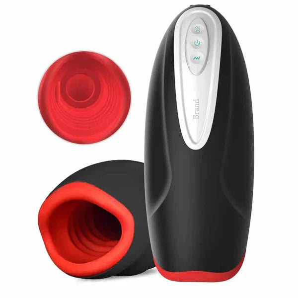 Electric Masturbator Stroker Blowjob Penis Trainer with 10 Vibration & Heating Modes