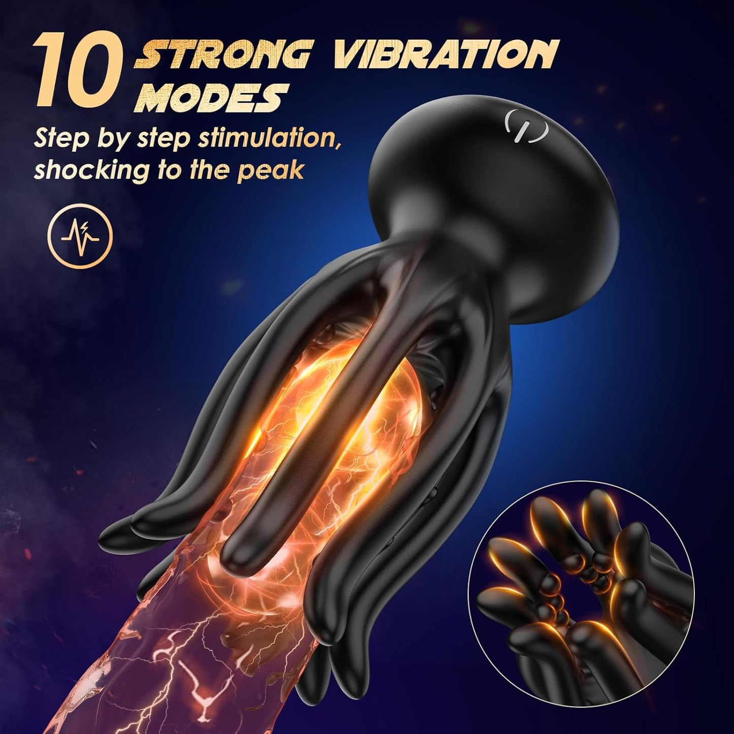 Octopus Tentacle Penis Trainer Vibrator Masturbator with 10 Vibration Modes