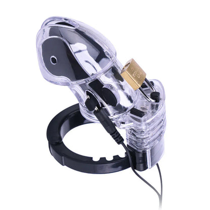 E-stim Erection Cock Penis Cage Chastity with Stimulation Function