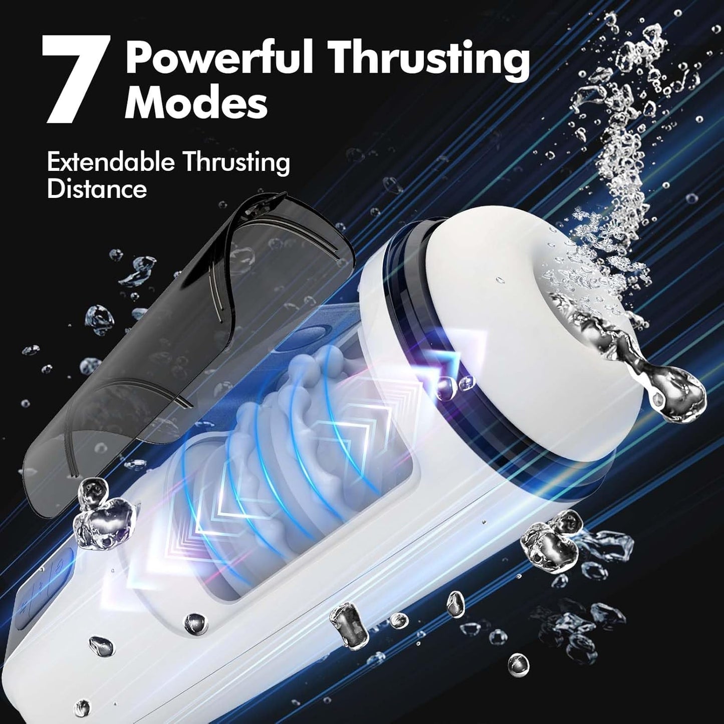 7 Thrusting & Vibrating Stimulation Modes Automatic Masturbator Pocket Pussy Stroker