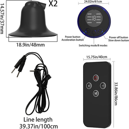 E-stim Nipple Sucker Clitoris Vibrator BDSM with 19 Electrical Stimulation Modes