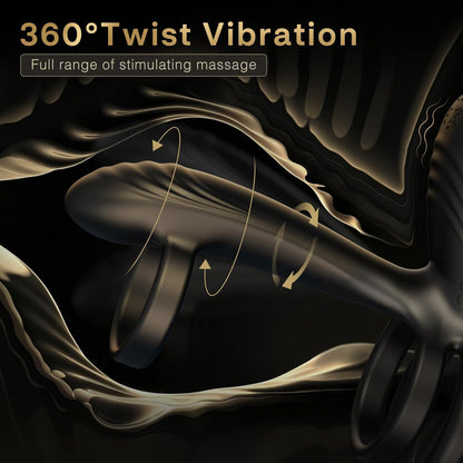 360° Twisting Stimulator Penis Trainer Vibrator Sleeve Extender with 10 Modes