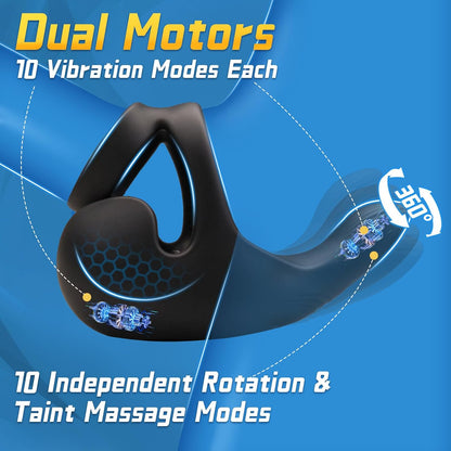 App-Control Penis Trainer Vibrator Cock Ring Prostate Stimulator with 10 Vibration Modes