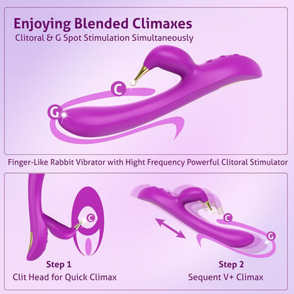 2 in 1 G Spot Clitoral Vibrator with 9*9 Vibration Modes