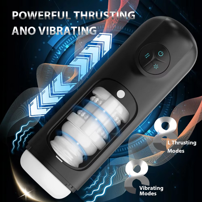 Automatic Mastubator Sucking Blowjob with 8 Thrusting & Telescopic & Vibration Modes