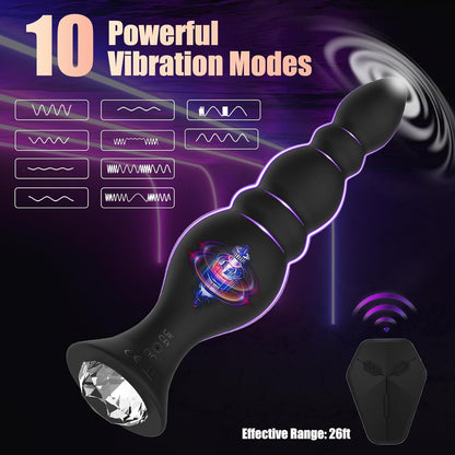 10 vibrations puissantes perles anales godemichet anal masseur de prostate avec télécommande 