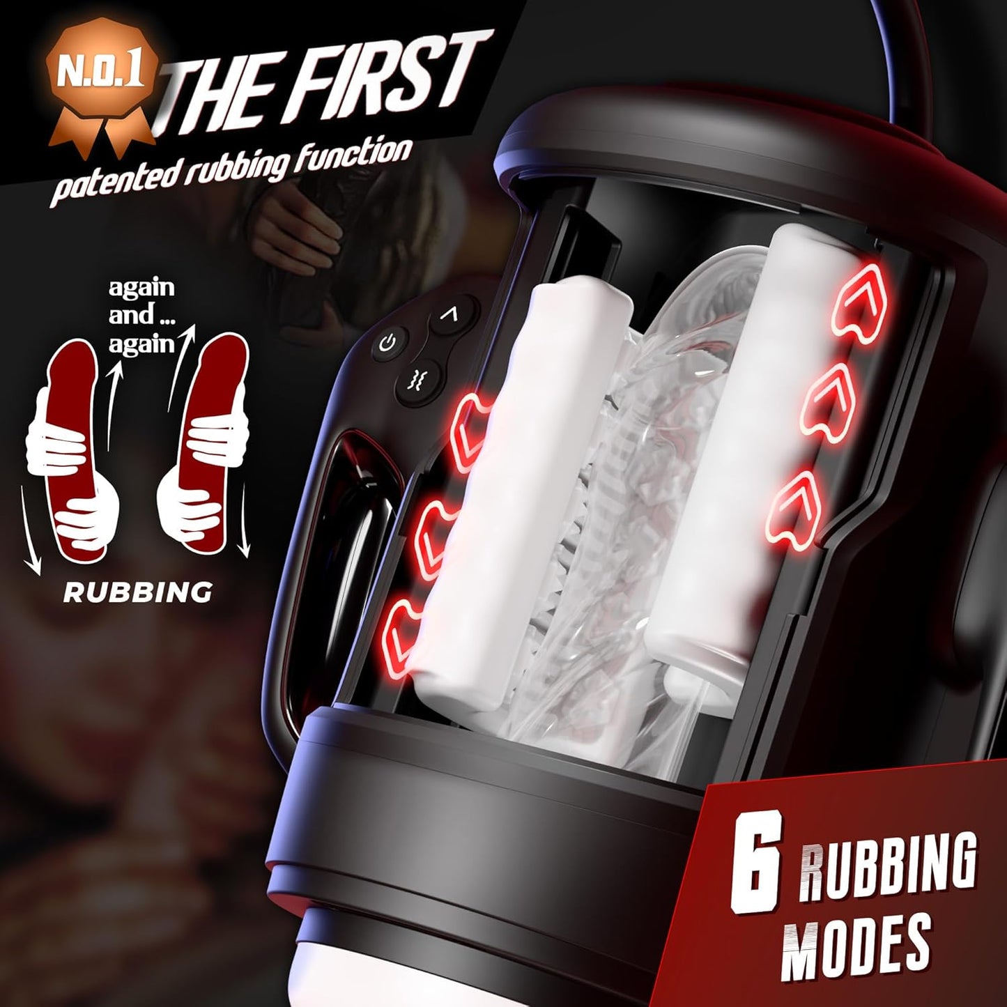 3 in 1 Male Masturbator Stroker with 10 Vibrating & 2 Heating Levels