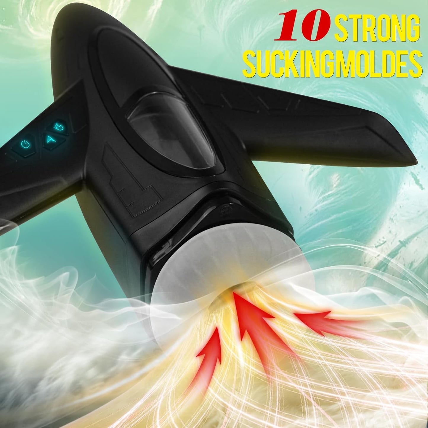 4 IN 1 Electric Heating Masturbator Stroker with 10 Thrusting & Suction & Vibrating Modes