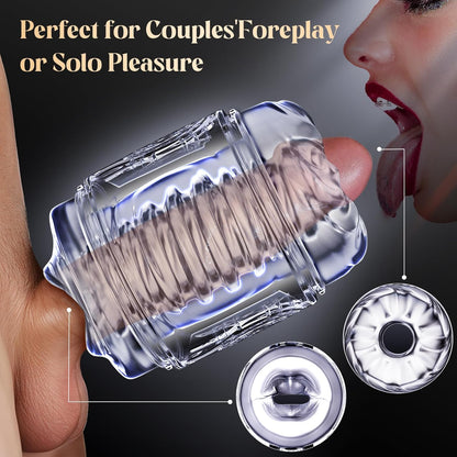 Open Ended Realistic Pocket Pussy & Blowjob Vacuum Pump Masturbator