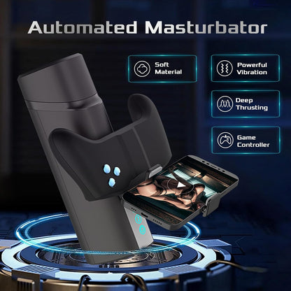 5 IN 1 Double Sex Game Handle Automatic Masturbator Machine with 7 Vibration Modes