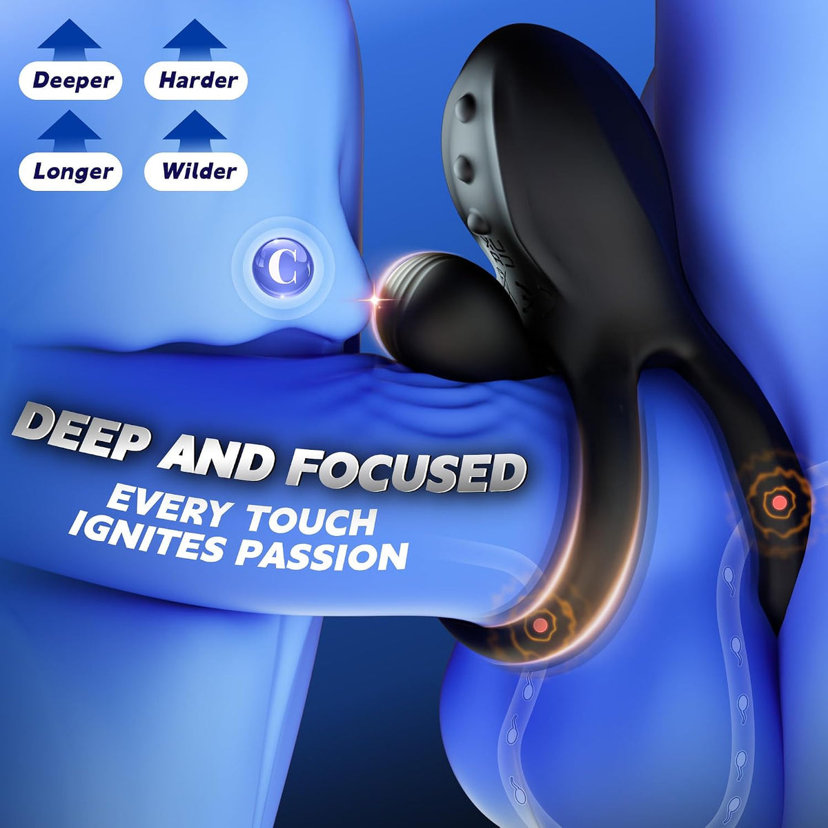 3 IN 1 Multipoint Penis Trainer Vibrator Clitoral Stimulator with 10 Vibration Modes