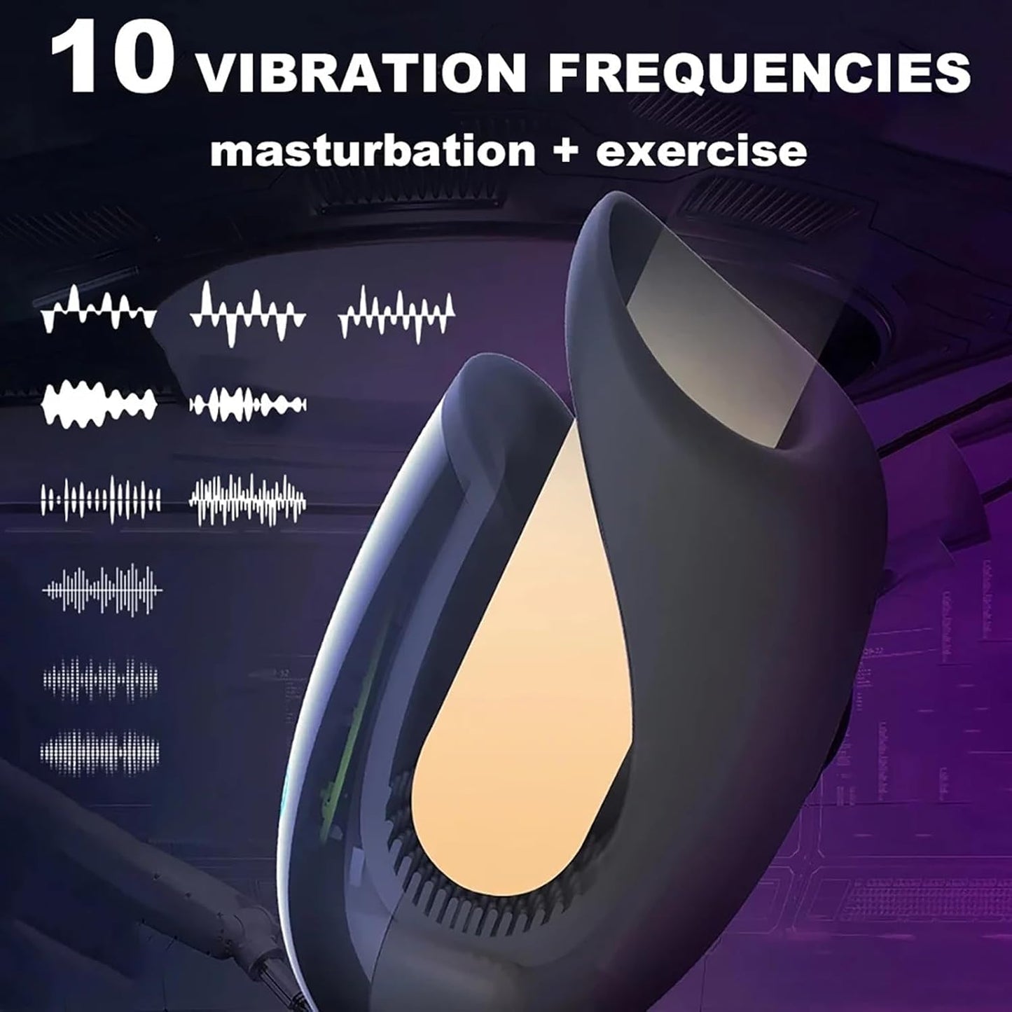Automatic Penis Trainer Vibrator Glans Massager Masturbator with 10 Vibration Modes