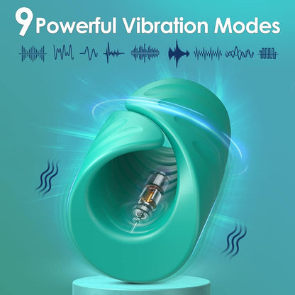 APP Control Open Adjustable Penis Trainer Vibrator Glans Stimulator with 9 Vibrating Modes