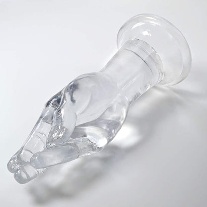 Transparent Realistic Hand Dildo with Strong Suction Cup