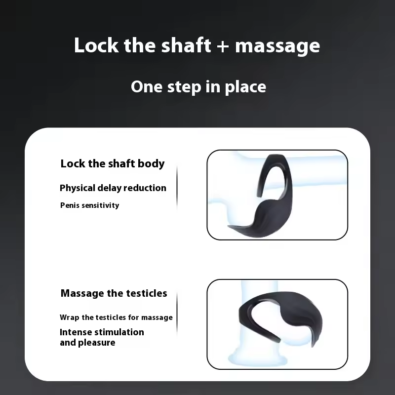App-controlled Penis Ring Ejaculator Testicle Massage Glans Trainer with 10 Vibrations